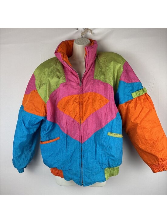 Braetan Jackets & Blazers - Vintage Braetan Patchwork Abstract Floral Puffer Jacket Multicolor Size Small